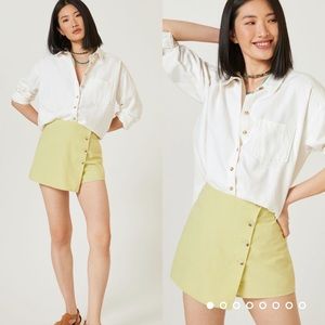 Anthropologie Yellow Skort